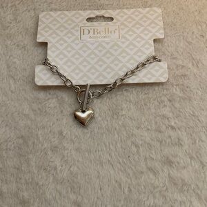Silver Heart Toggle Necklace
